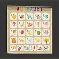 Alphabet Learning Puzzle Board With Letters And Colorful Pictures For Daily Use