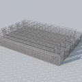 Decorative Ornament Display Set With Metal Grid Square Structure For Home Decor