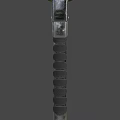 Vintage Weapon Knife With Diamond Pattern Handle And Metal Parts Design