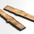 Natural Stone Wood Planks with Rustic Texture and Unprocessed Bark Edges