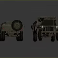 Vintage Olive Green Military Jeeps With Open Top Large Tires And Front Grille Design