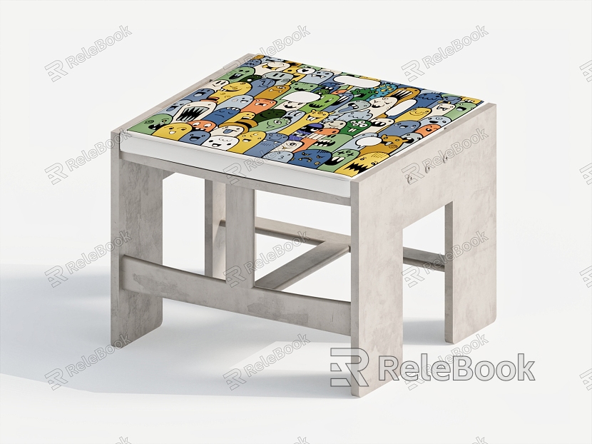 Modern Children Stool Chair Cartoon Stool model