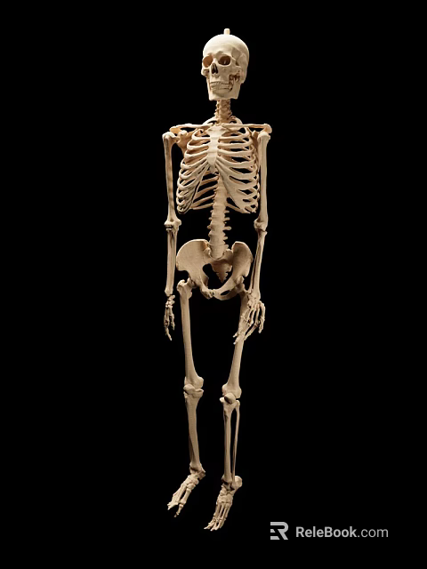 Detailed Human Skeleton Limbs with Upper and Lower Extremities Bone Anatomical Model 3d model