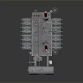 The image focuses on an industrial power transformer which is not a daily necessity so it's impossible to generate a title with daily necessities as the main subject based on the picture's key information.