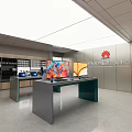 Huawei Authorized Experience Store With Smartphones Laptops And Modern Display Counters