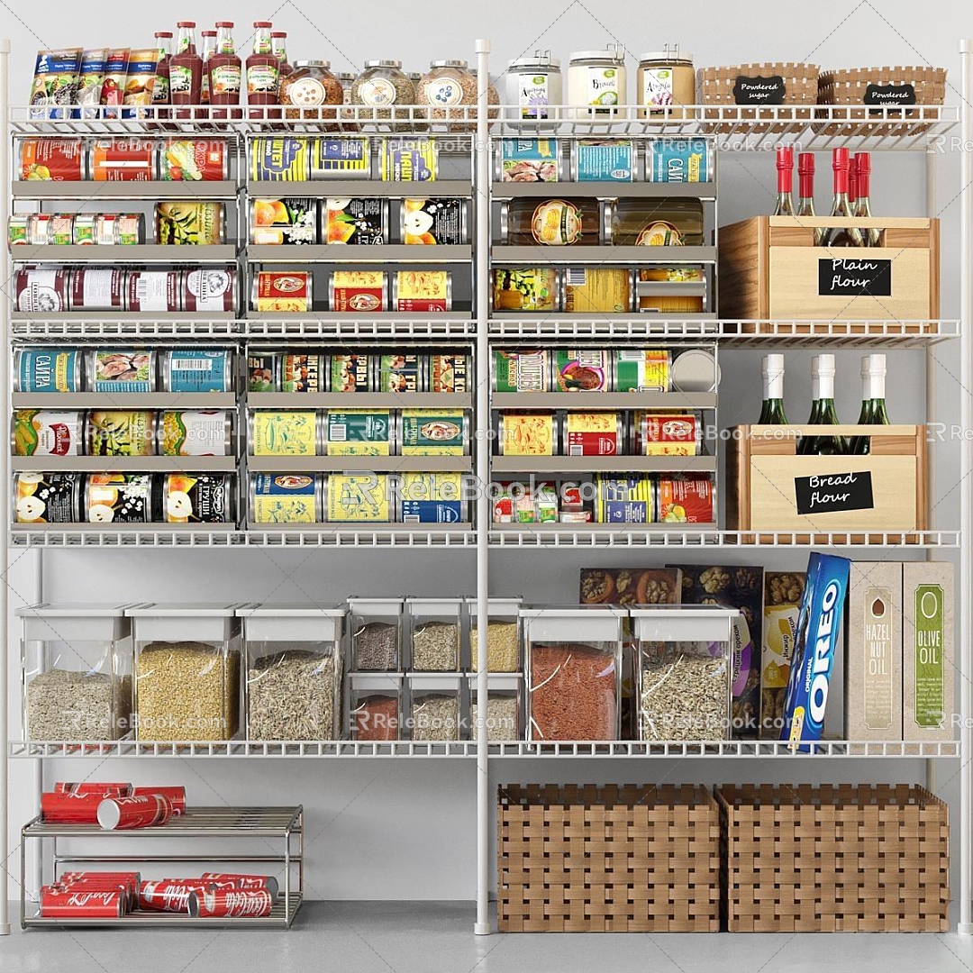 supermarket shelves supermarket snacks model