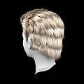 White Head Model With Blonde Short Hair And Visible Facial Organs