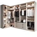Modern Wardrobe Interior With Hanging Rods Drawers Shelves And Shoe Storage For Clothing Bags Hats