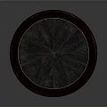 Classic Round Table With Dark Marble Top And Wooden Carved Legs