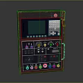 Modern Industrial Control Panel Featuring Digital Display Screen Buttons And Knobs