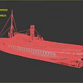 Classic Steamship Water Transport With Red White Hull Deck Windows And Chimney