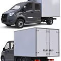 Gray Refrigerated Cargo Van With Roof Mounted Cooling Unit For Transportation