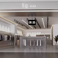 Modern Men's Clothing Store Interior With Displays Mannequins And Lighting