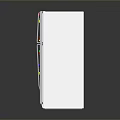White Double Door Electric Refrigerator With Colorful Magnets For Home Kitchen