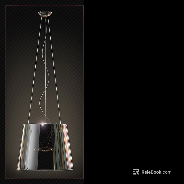 Modern Metallic Pendant Light With Polished Reflective Surface And Sleek Design 3d model