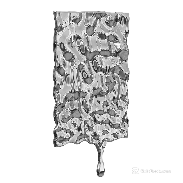 Black and White Abstract Texture Wall Decor with Modern Artistic Design 3d model