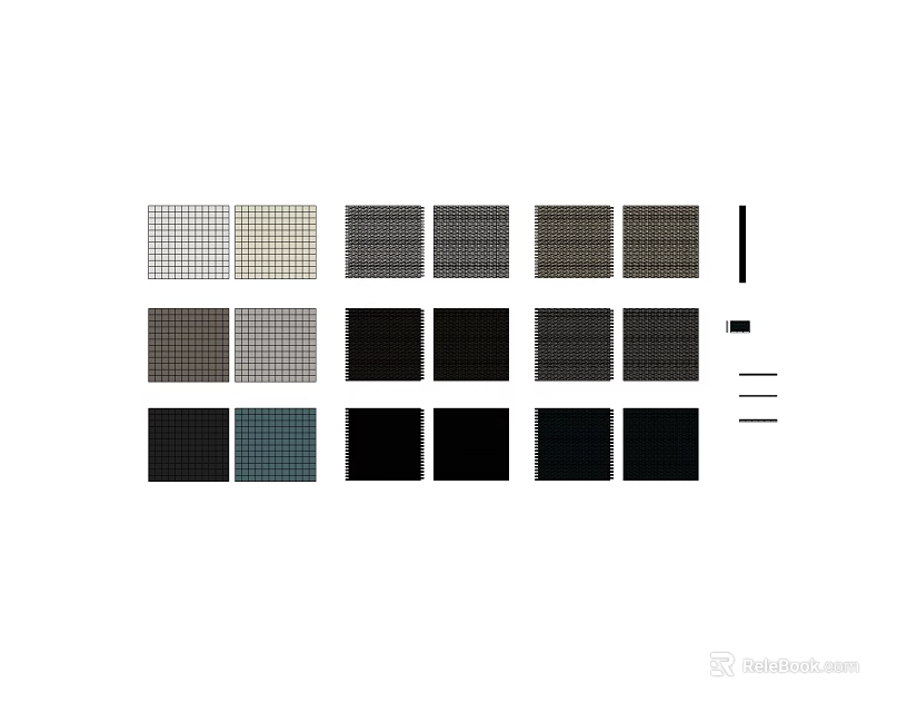 Wall Surface Design Samples With Various Color Textures And Pattern Options 3d model