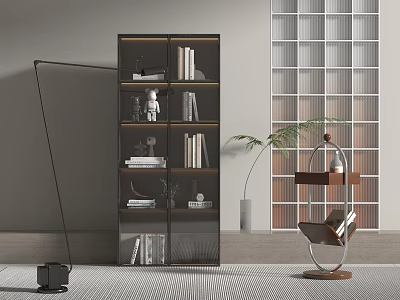Modern Other Cabinet Modern Glass Decorative Cabinet Ornaments Combination High Cabinet 3d model