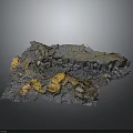 Wood Stone Material Decorative Panel With Natural Irregular Texture And Gray Blue Gold Colors