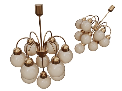 Ball Chandelier Glass Ball Chandelier Light Luxury Art Lamp Metal Chandelier 3d model