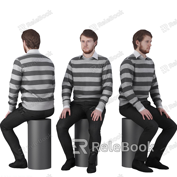 Modern Men Sitting Men model