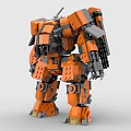 LEGO Toy Blocks Gundam Robot Fighting Robot Reloading Robot 3d model