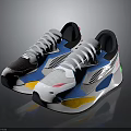 PUMA Multicolor Sports Shoes With Modern Design Reflective Details And Cushioned Sole