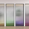 Modern Glass Partition Gradient Glass Partition Changhong Glass Partition Gradient Changhong Glass Stained Glass Changhong Glass Screen 3d model