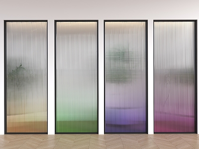 Modern Glass Partition Gradient Glass Partition Changhong Glass Partition Gradient Changhong Glass Stained Glass Changhong Glass Screen 3d model