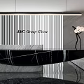 Modern reception desk 3d model