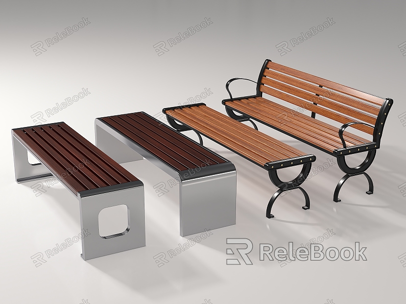 Outdoor Bench Leisure Chair Combination model