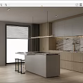 Modern Bar Chair Combination Bar Counter 3d model