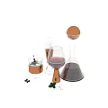 Elegant Wine Bottles And Glasses With Golden Accents Transparent Design And Olive Garnish