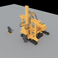 Yellow Industrial Drilling Equipment With Crawler Chassis And Mechanical Drill Tower