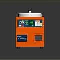 Orange Spin Coat Device With White Top Lid And Control Panel Interface Features