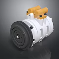 Industrial Mechanical Equipment With White Black Body And Yellow Top Connectors
