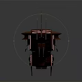 Futuristic Brown Spaceship Design with Detailed Antennas and Platform Structures for Deep Space Exploration Missions