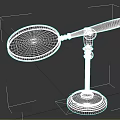 Black Magnifying Glass With Adjustable Stand And Circular Lens On Base