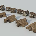 Traditional Single Family House With Thatched Roof And Wooden Structure Design