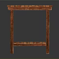 Brown Wooden Side Table With Square Tabletop And Lower Shelf Design