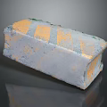Gray Brick With Yellow Stripes And Green Edges Weathered Surface Texture 3d model