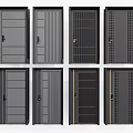 Modern Security Doors Collection With Various Panel Designs And Contemporary Styles 3d model