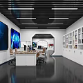 Modern Control Room Interior Design With Large Data Screens Charts White Seats And Green Plants