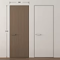 Sleek Modern Hinged Doors With Brown Wooden And White Panel Minimalist Design