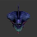 Purple Pink Game Movie Character With Sharp Teeth Green Tongue And Red Eyes