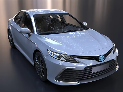 Toyota Silver Sedan With Sleek Body Lines LED Headlights And Modern Front Design 3d model