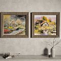 American Oil Painting Decorative Painting Van Gogh Oil Painting Scenery Oil Painting 3d model