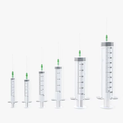 Medical Devices Syringes with Graduated Scales and Various Sizes for Clinical Use 3d model