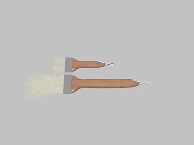 Modern brush worker tool work 3d model