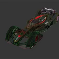 McLaren Race Car With Sleek Aerodynamic Design And Red Blue Black Color Scheme